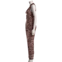 Juniors Madden Girl Zebra Mesh Funnel Neck Maxi Dress