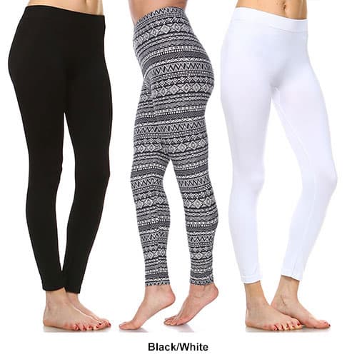 Womens White Mark 3pk. Leggings