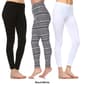 Womens White Mark 3pk. Leggings - image 2