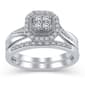 LoveBlooms&#40;tm&#41; 10kt. White Gold Cluster Bridal Set - image 1