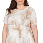 Plus Size Alfred Dunner Natural Wonder Short Sleeve Feather Tee - image 5