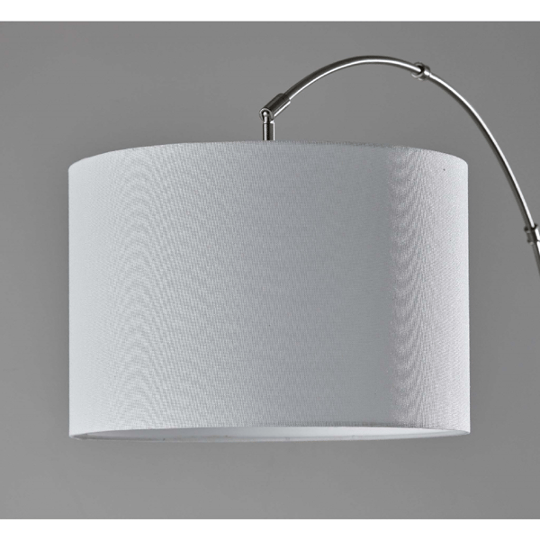 Simplee Adesso Rigley Arc Lamp with White Shade
