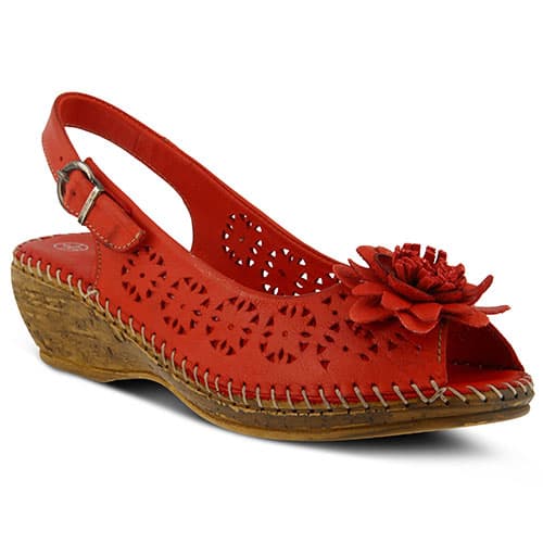 Womens Spring Step Belford Slingback Sandals – Red
