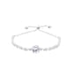 Cubic Zirconia Round and Baguette Adjustable Bracelet - image 1