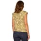 Petite Democracy Cap Sleeve Side Ruch Abstract Blouse - image 2