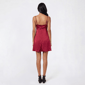 Juniors Crystal Doll Beaded Bodice Satin Fit & Flare Slip Dress - image 2