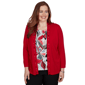 Womens Alfred Dunner Dinner Theater Floral Two in One Blouse - image 1