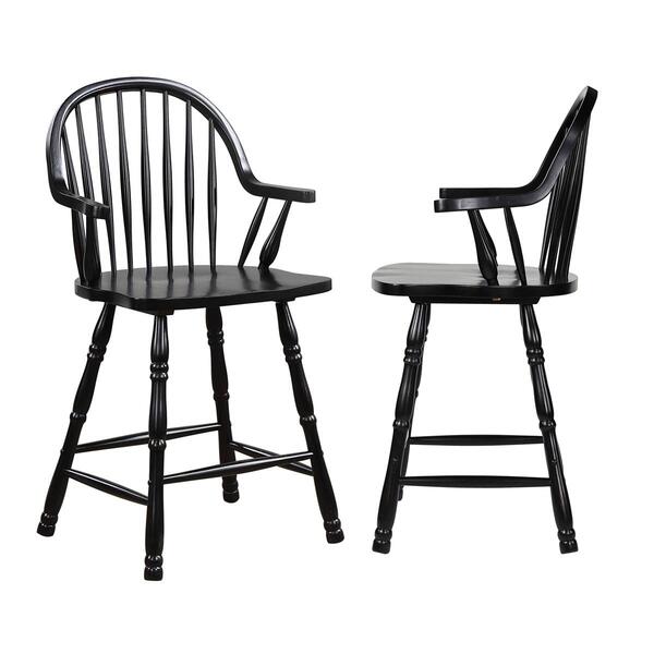 Besthom Black Cherry Selections High Back Bar Stools - Set of 2 - image 