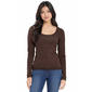Juniors Madden Girl Long Sleeve Lace Trim Top - image 1