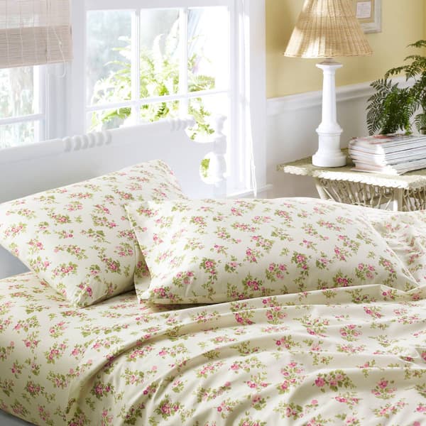 Laura Ashley(R) Audrey Flannel Sheet Set - image 