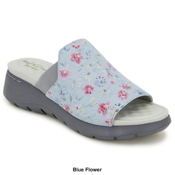 Womens Jambu Queens Floral Wedge Slide Sandals