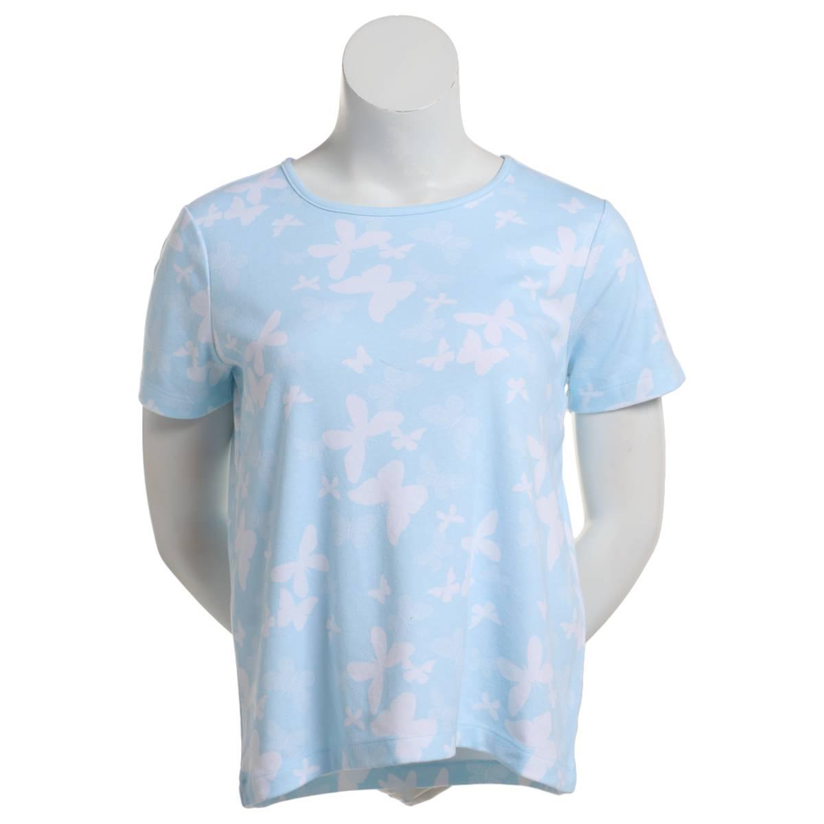 Plus Size Bonnie Evans Short Sleeve Butterfly Tee