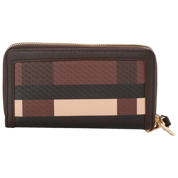 Womens Deluxity Plaid with Medallion Wallet