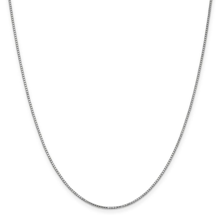 Gold Classics(tm) 1mm. 14kt. White Gold Box Chain Necklace