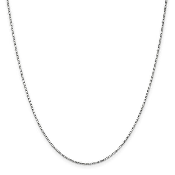 Gold Classics&#40;tm&#41; 1mm. 14kt. White Gold Box Chain Necklace - image 