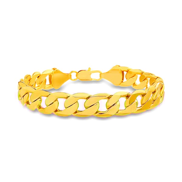 Mens Creed Brass Polished 12mm Curb Chain 8.5in. Bracelet - image 
