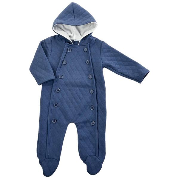 Baby Boy (NB) Badgley Mischka Hood Footed Onesie - image 