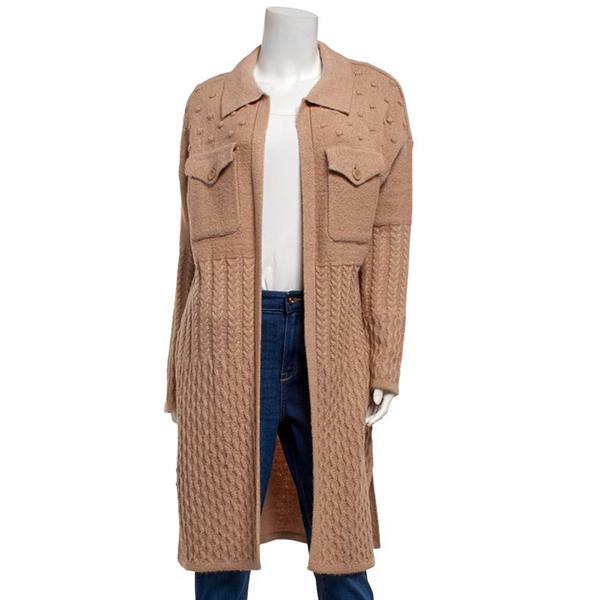 Womens By Design Long Sleeve Solid Two Pocket Cardigan - image 