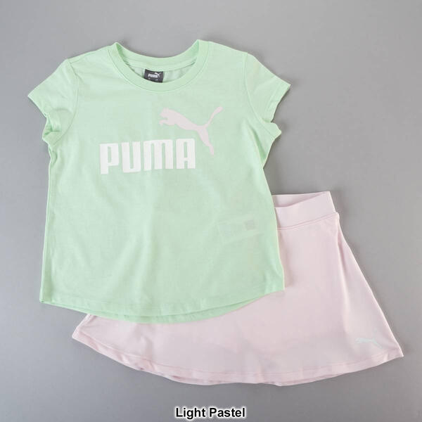 Girls &#40;7-16&#41; Puma&#174; 2pc. Short Sleeve Jersey Tee & Skirt Set