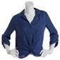 Juniors A. Byer Ilana Twist Front Casual Button Down - image 1