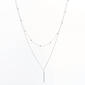 Design Collection Silver Plated 18in. Necklace with Bar Pendant - image 1