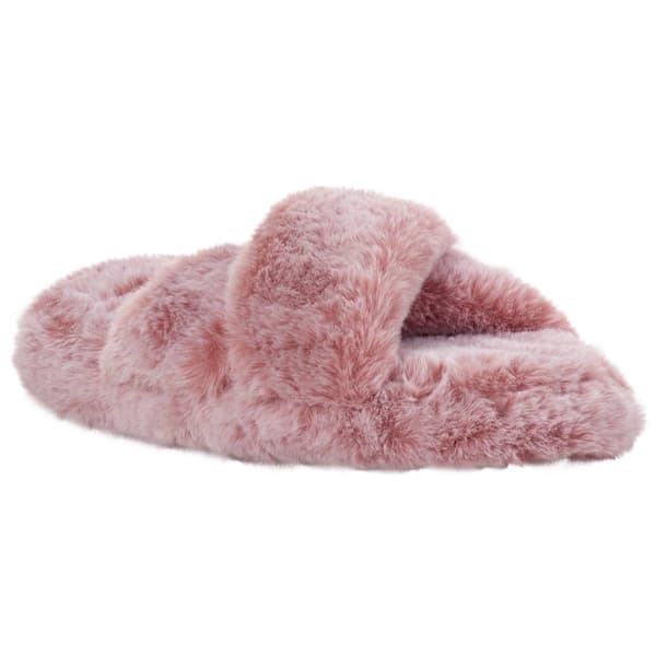 Womens Jessica Simpson Fur Cross Slides - image 