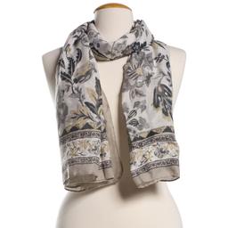 Womens Renshun Floral Oblong Scarf - White