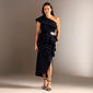 Womens R&M Richards One Shoulder Asymmetric Ruffle Trim Midi - image 1