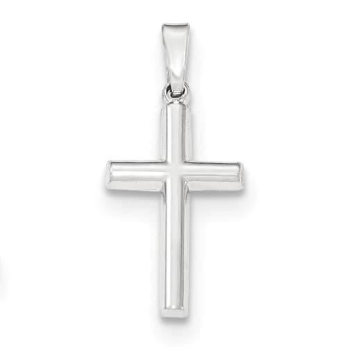 Unisex Gold Classics&#40;tm&#41; White Gold Polished Latin Cross Pendant - image 