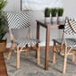 Baxton Studio Shai French Grey & White Weaving Bistro Chair - image 2