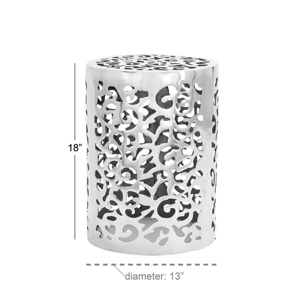 9th & Pike&#174; Silver Aluminum Contemporary Stool