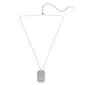 Steve Madden Pave ID Tag Pendant Slider Necklace - image 1