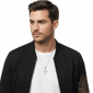 Mens Iron Saints Textured Silver Cross Box Chain Necklace - image 6