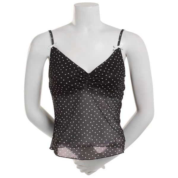 Madden Girl Cinched Sheer Pokka-Dot Cami