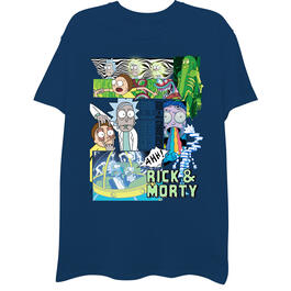 Young Mens Rick &amp; Morty Collage Short Sleeve Graphic Tee