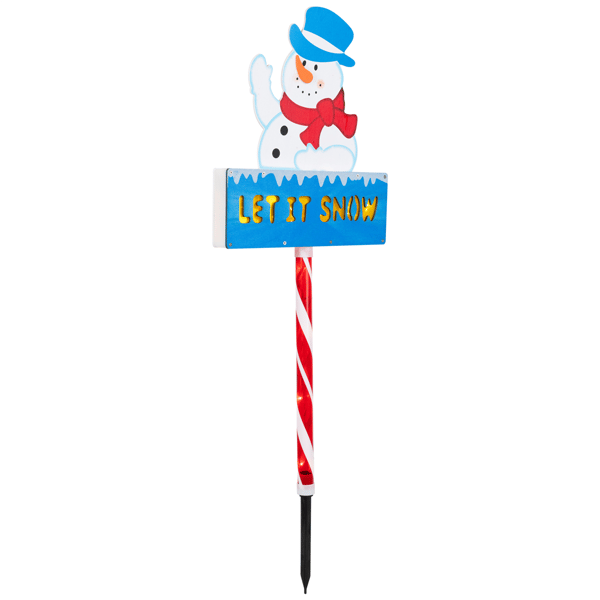 Northlight Lighted Snowman ''LET IT SNOW'' Christmas Lawn Stake