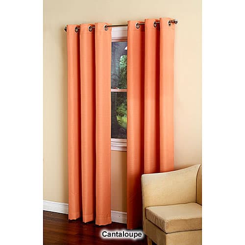 Montego Woven Silver Grommet Curtain Panel