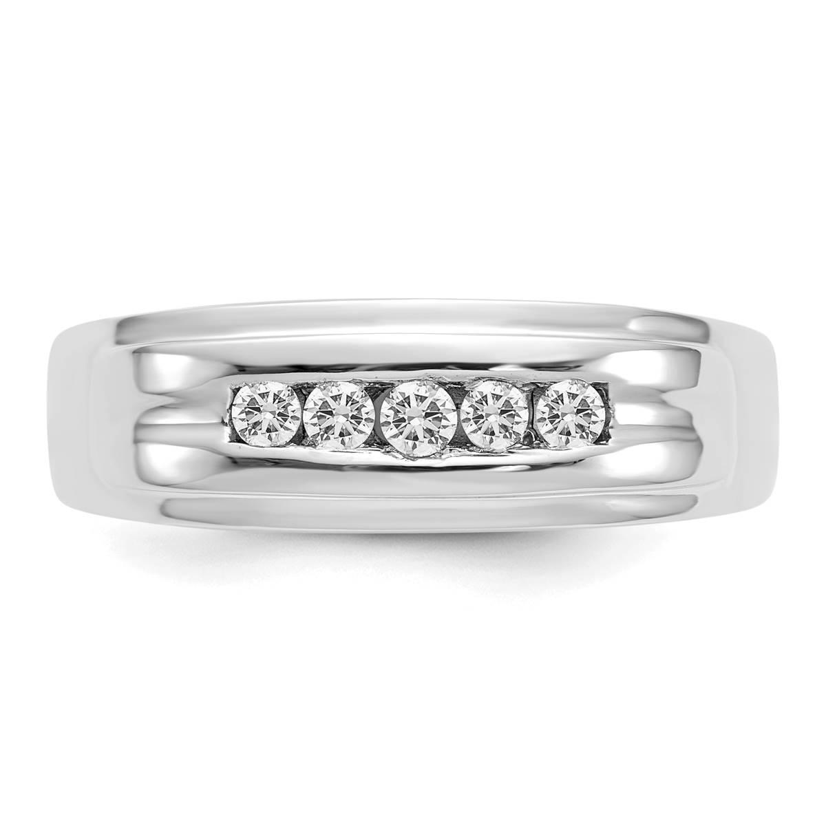 Mens Gentlemens Classics™ 14kt. Gold 5-Stone 1/4ctw. Diamond Ring