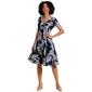 Womens Sami & Jo Short Sleeve Leaf Embroidered Jacquard Dress - image 1