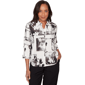 Womens Alfred Dunner Crowd Pleaser Floral Patchwork Button Front - image 1