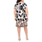 Plus Size MSK Short Sleeve Geometric Leaf Shift Dress - image 2