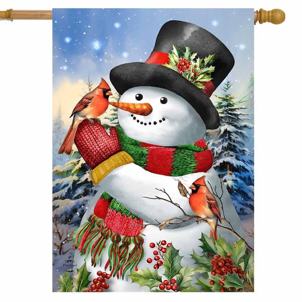 Briarwood Lane Snowman Friends House Flag