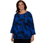 Plus Size Alfred Dunner Dinner Theater Textured Floral Blouse - image 3