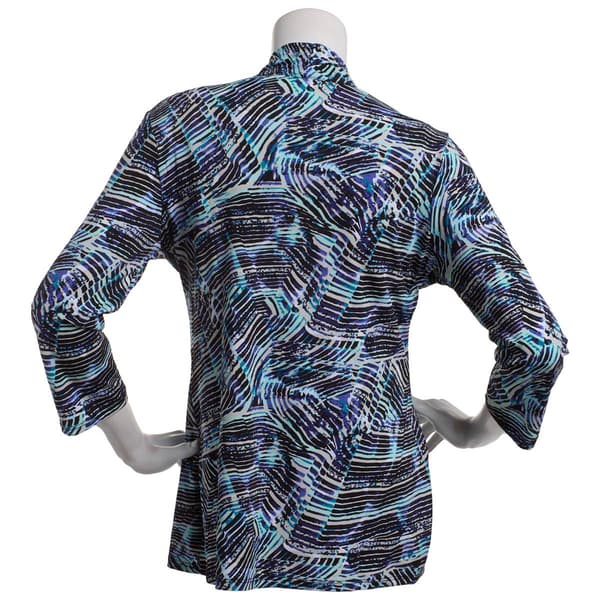 Petite Notations 3/4 Sleeve Two in One Abstract Top