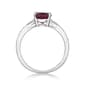 Sterling Silver Ring w/ Created Ruby & White Topaz Gemstones - image 3