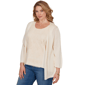 Plus Size Ruby Rd. Renaissance Romance Crochet Back Cardigan - image 2