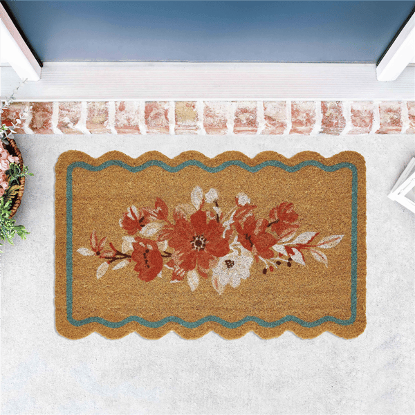 VCNY Home Flowers Shape Outdoor Coir Doormat