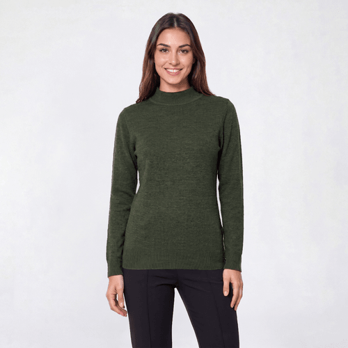 Womens Napa Valley Long Sleeve Solid Mock Neck Sweater