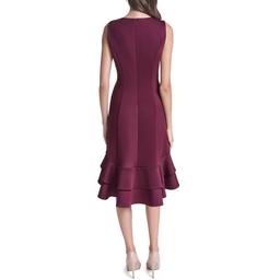 Womens Tommy Hilfiger Sleeveless Ruffle Hem High Low Dress