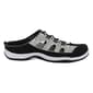 Womens Easy Street Barbara Black Leather & Tapestry Clogs - image 2